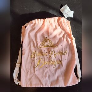 DISNEY PARKS Official Bibbidi Bobbidi Boutique Backpack, Pink w/Gold, NWT